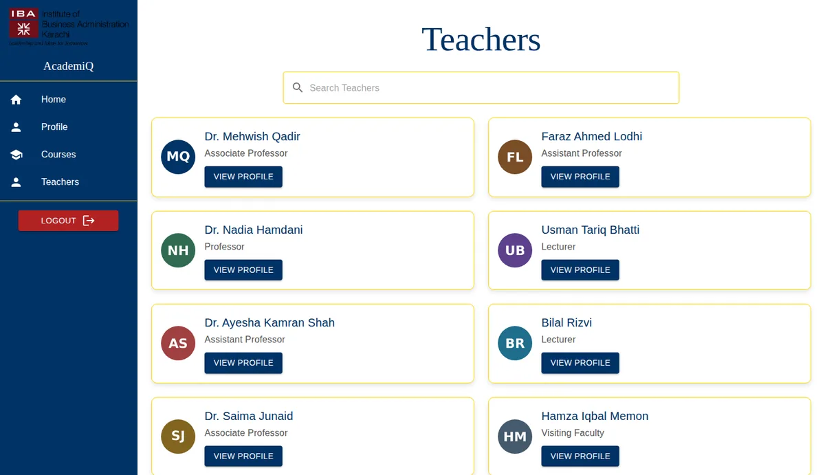 Faculty Reviews, Course Review Platform screenshot